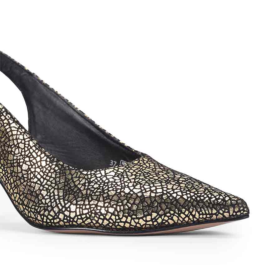 Callie Metallic Gold Leather Pumps