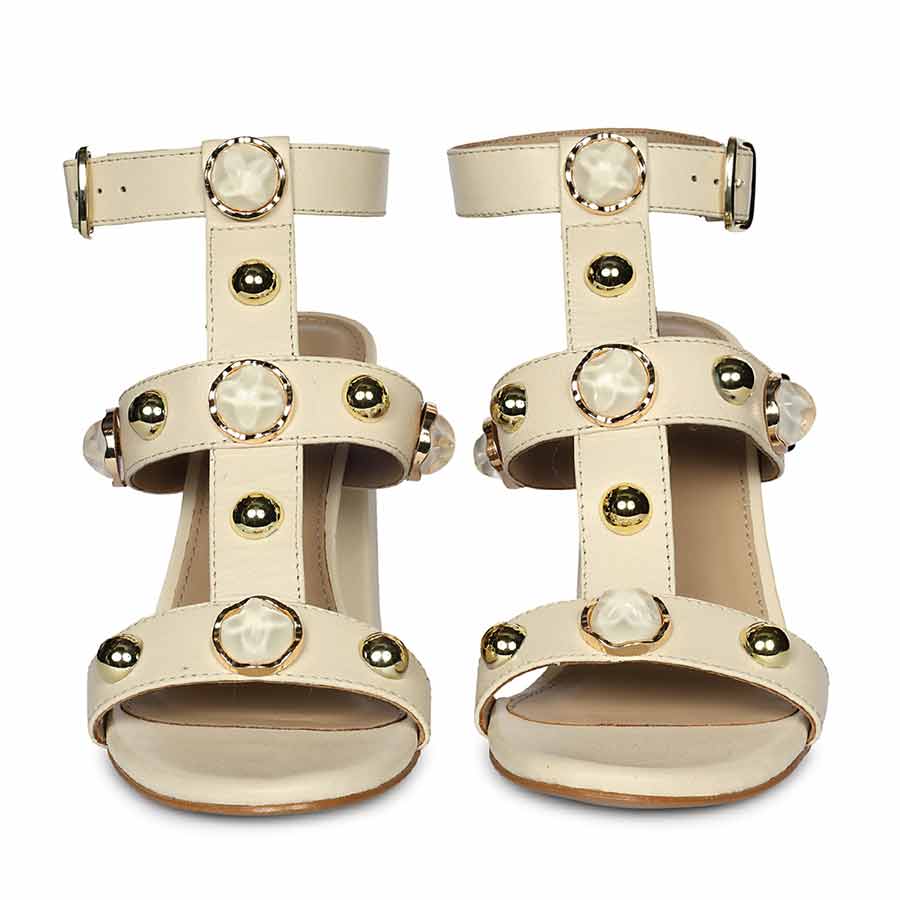 Saint Off White Leather Block Heels