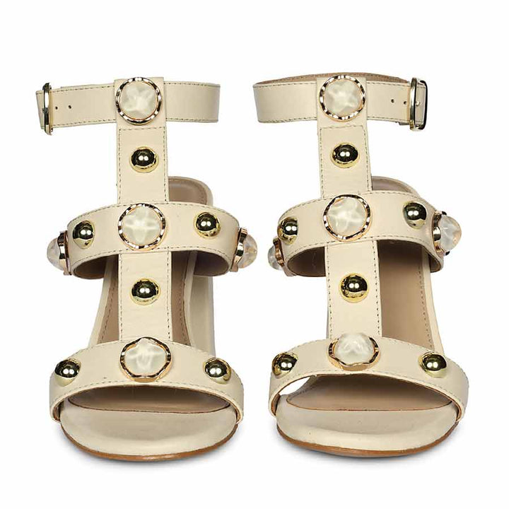 Saint Off White Leather Block Heels