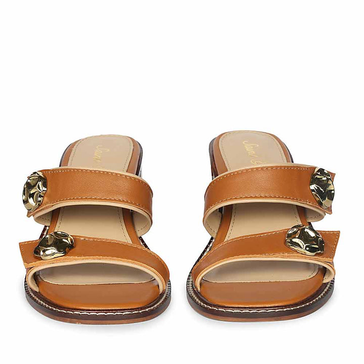 Women’s Fashionable Tan Leather Sandals