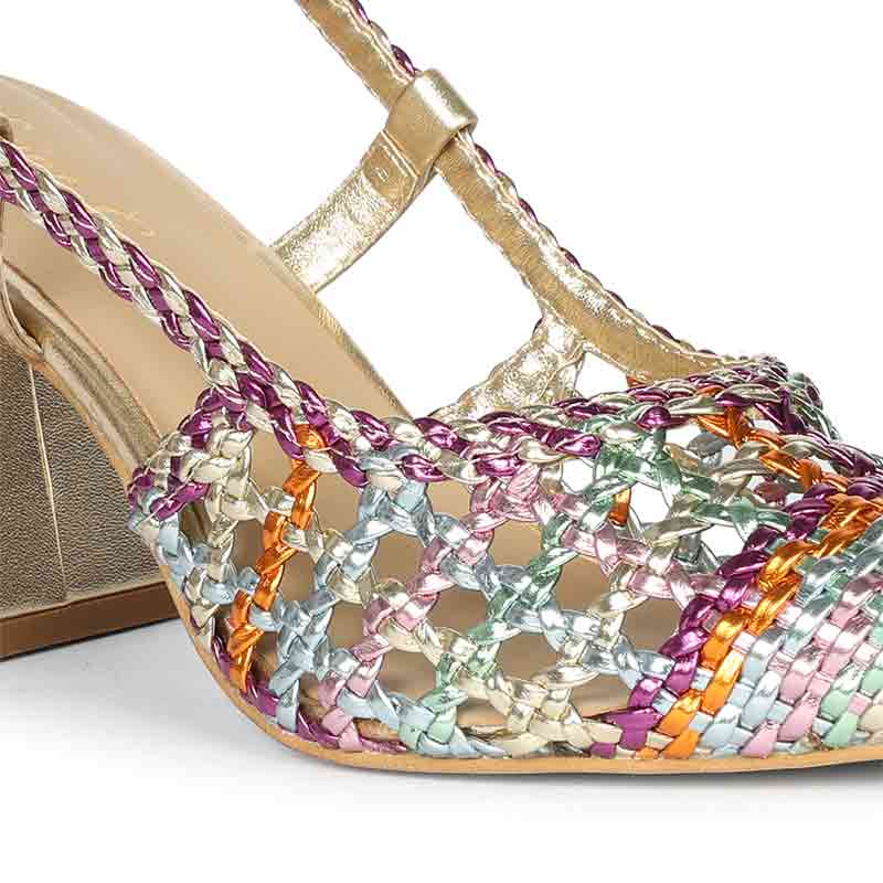Saint Multi Woven Block Heels