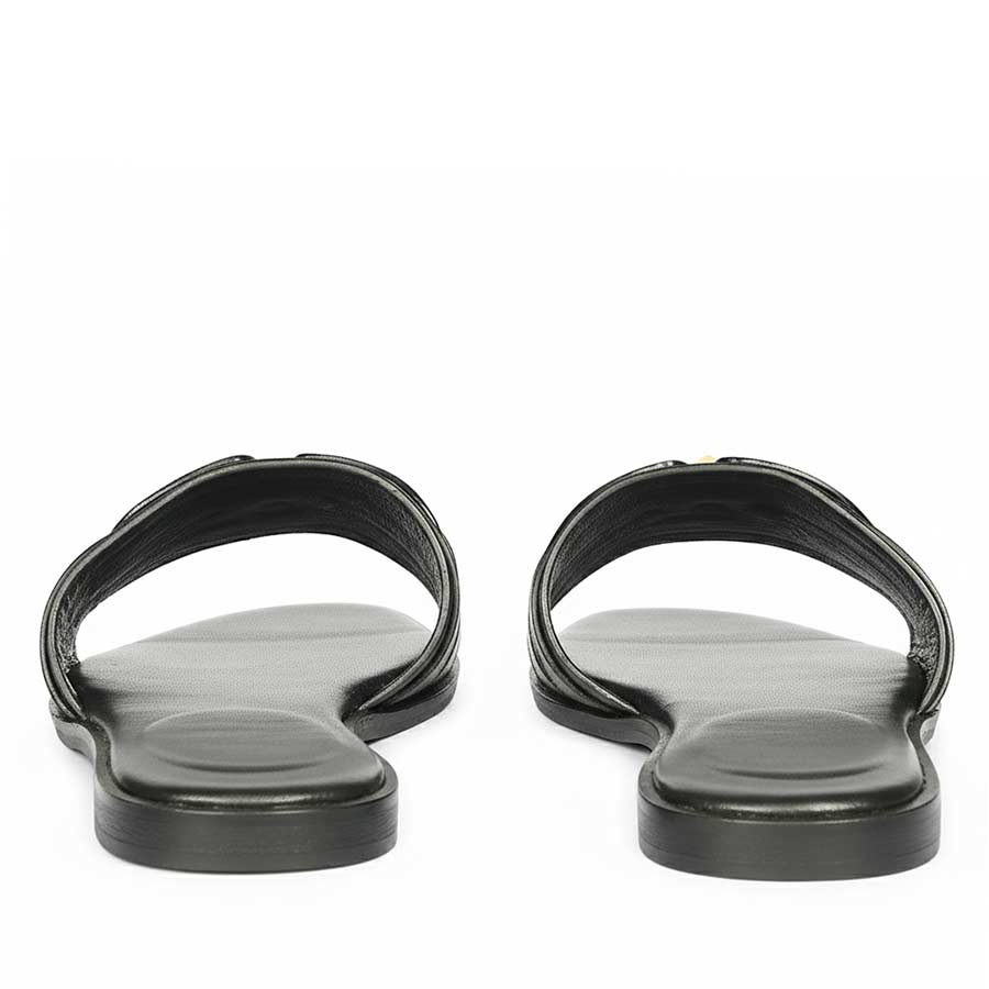 Studded flat slides for women