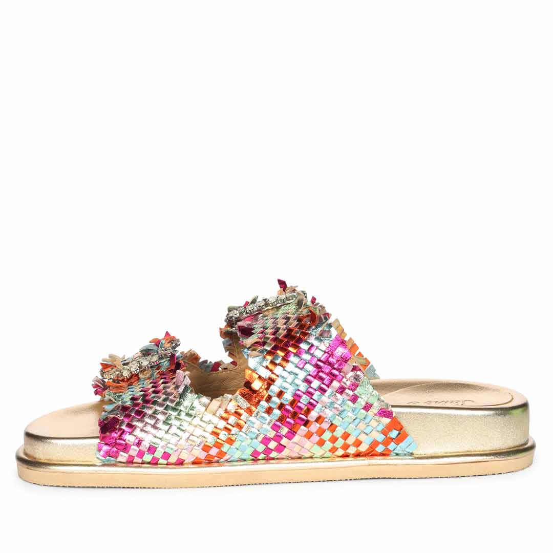 Saint Nuala Diamante Multi Woven Leather Sandals