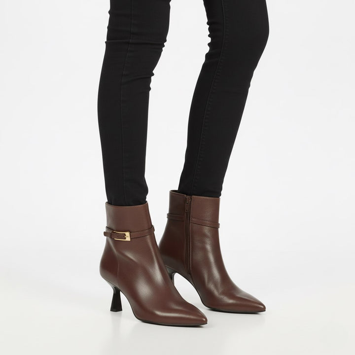 Saint Darcie Buckle Decor Napa Ankle Boots