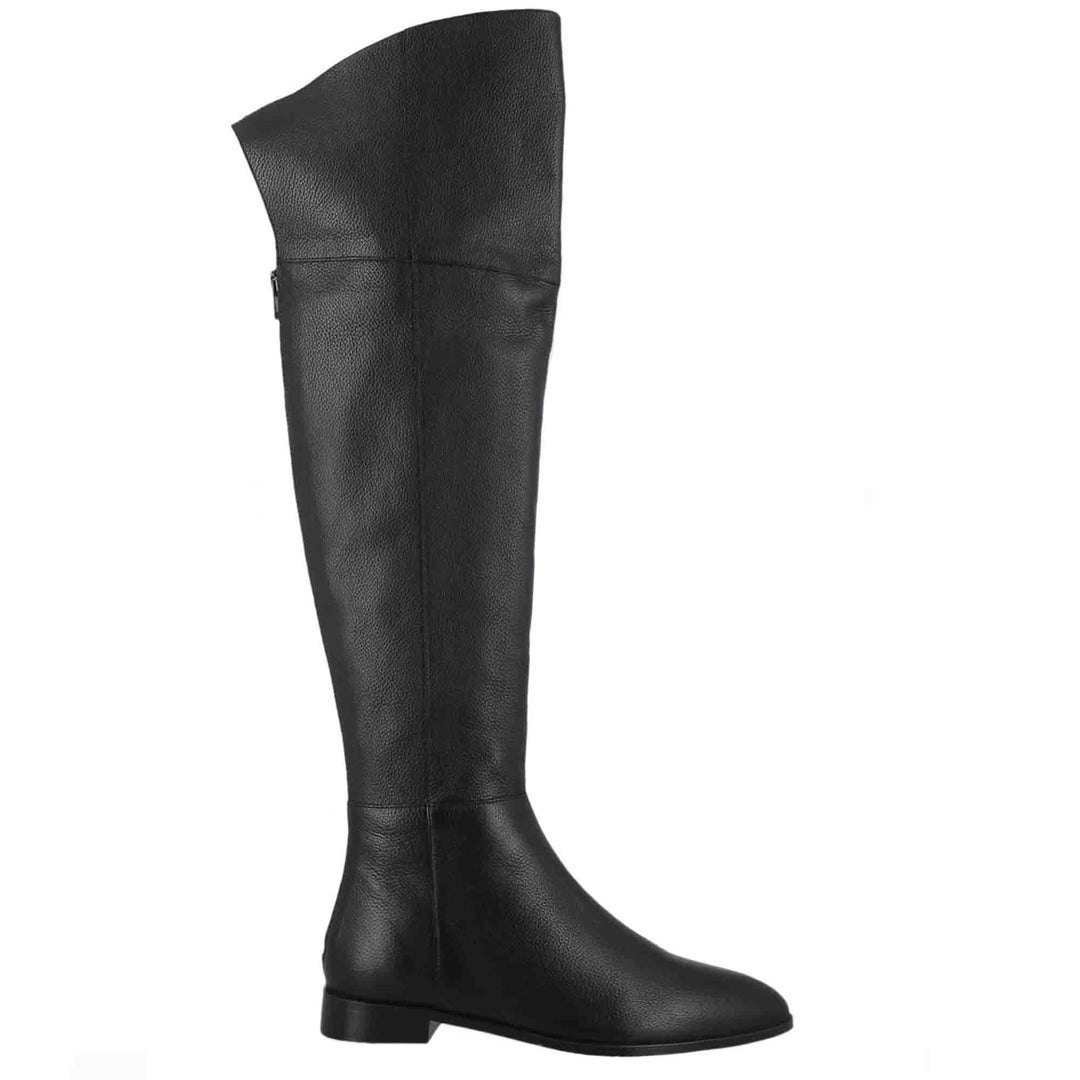 Saint Grace Black Leather Above The Knee Boots