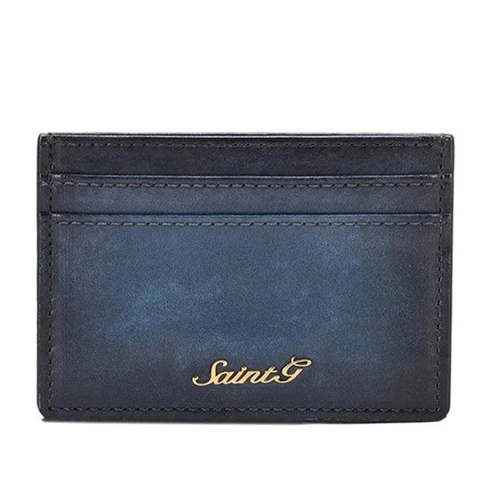 Blue Leather Card Holders