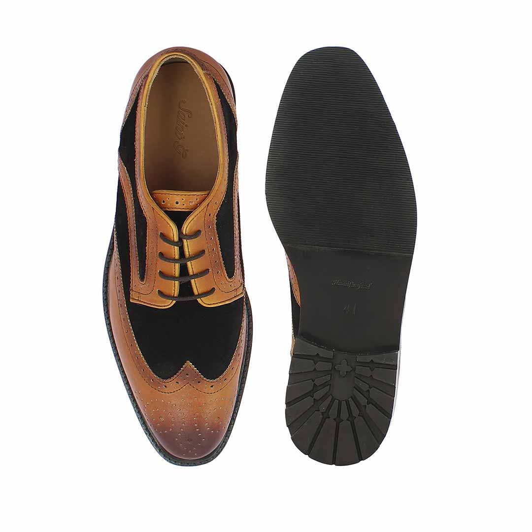 Saint Bernard  Tan Leather Lace Up Brogue