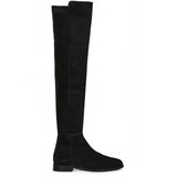 Saint Isabella Black Stretch Suede Above The Knee Boots