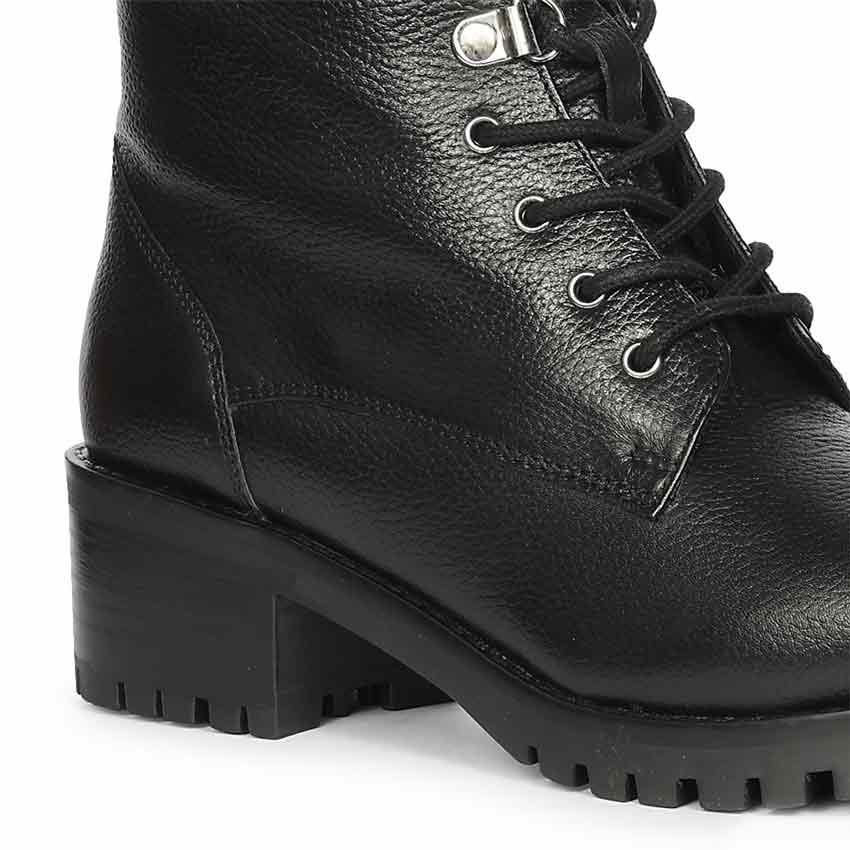 Saint Moira Black Leather Lace up Ankle Boots