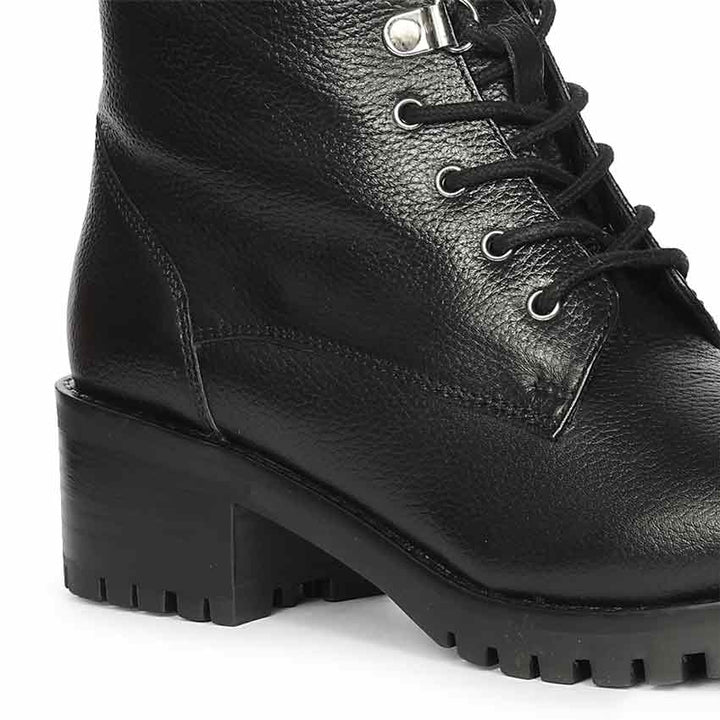 Saint Moira Black Leather Lace up Ankle Boots