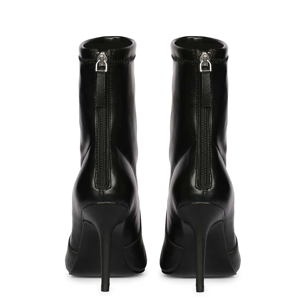 Saint Estrella Studded Stretch Black Napa Stiletto Ankle Boots