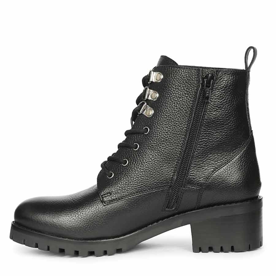 Saint Moira Black Leather Lace up Ankle Boots
