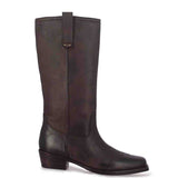 Saint Valery Brown Leather Cowboy Calf Boots