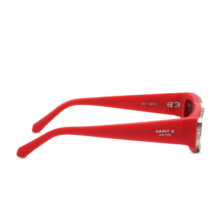 Bahama Vibe Scarlet Red Oval Sunglasses