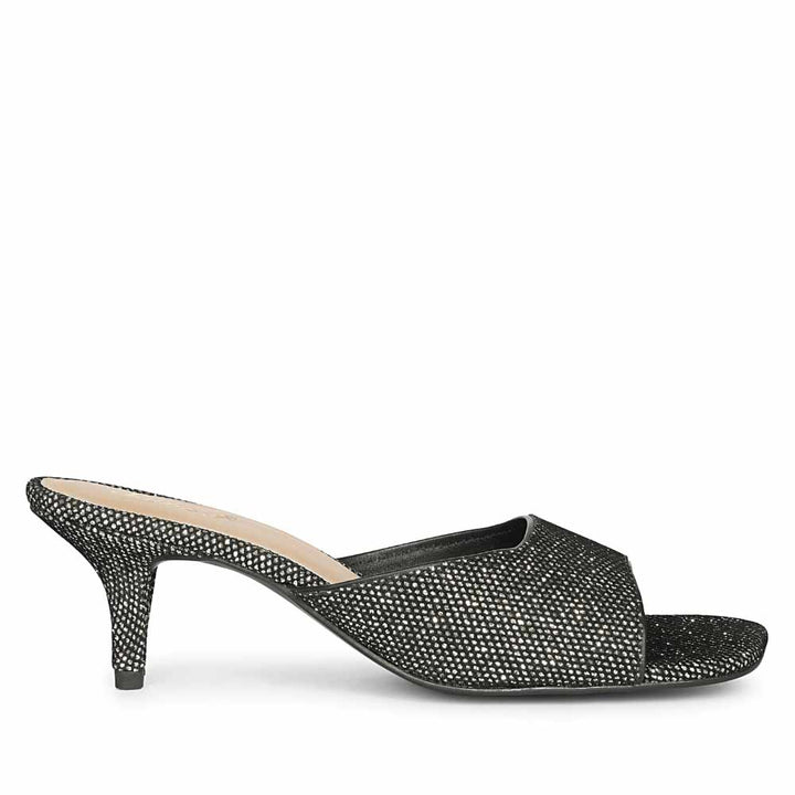 Lorelei Pewter Glitter Kitten Heels