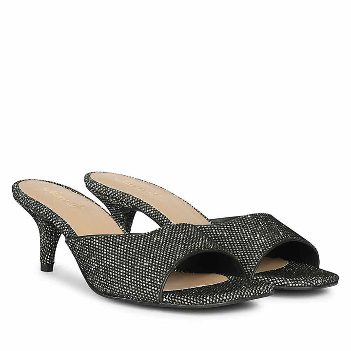 Lorelei Pewter Glitter Kitten Heels