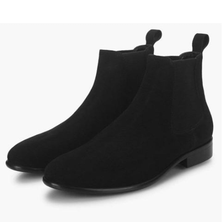 Saint Dylan Black Suede Leather Chelsea Boots