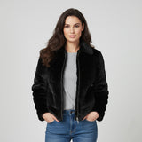 Saint Fernanda Black Fur Women's Jackets