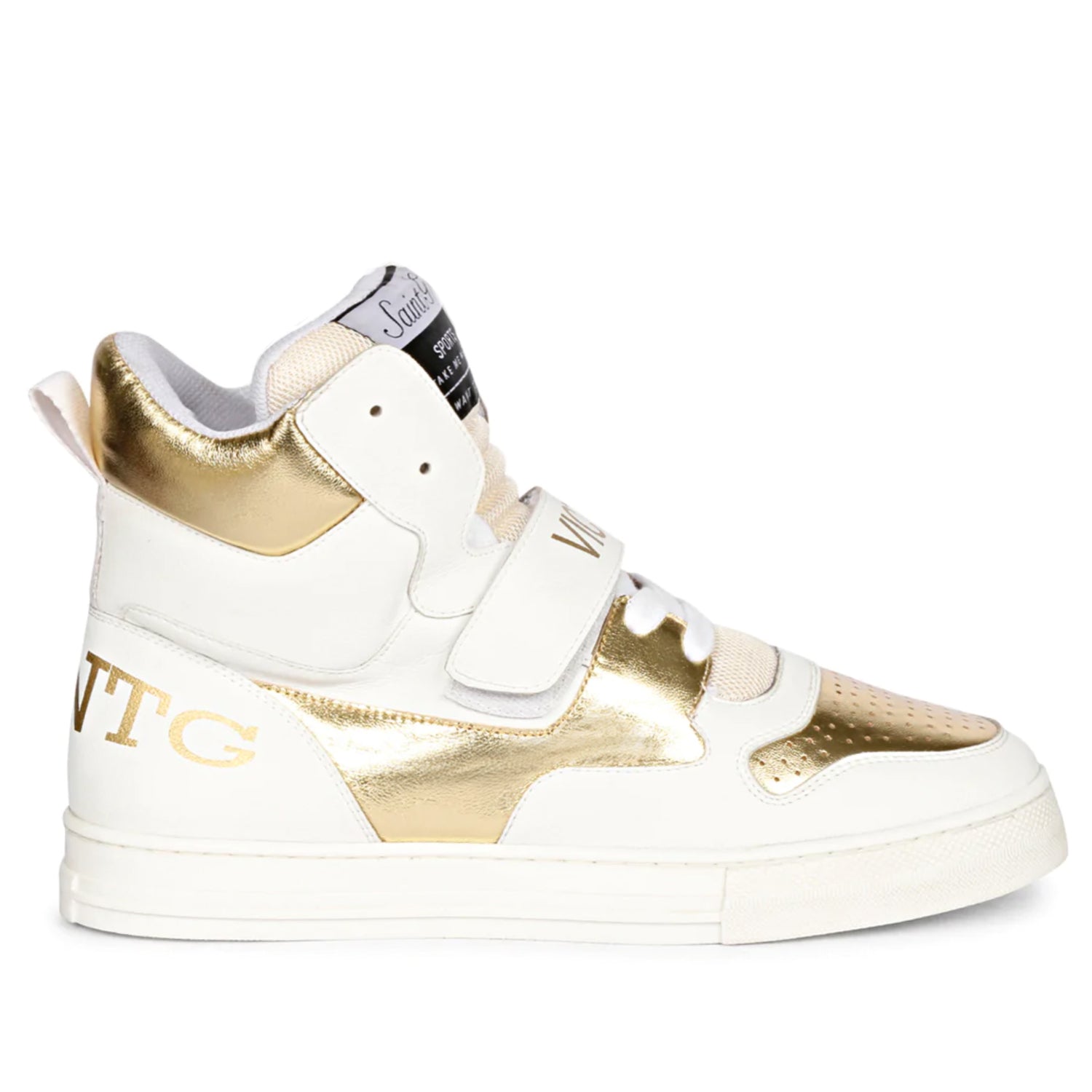 Saint Rowan White Gold Leather Sneakers