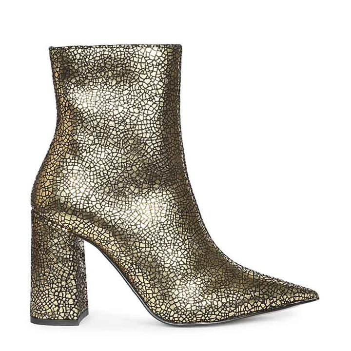 Saint Lorena Gold Metallic Leather High Ankle Boots