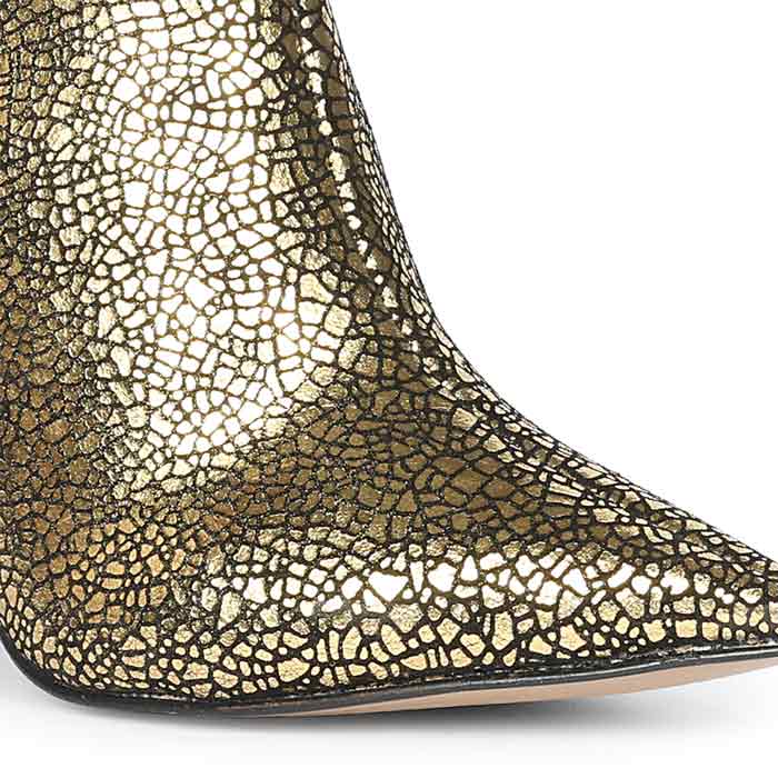 Saint Lorena Gold Metallic Leather High Ankle Boots