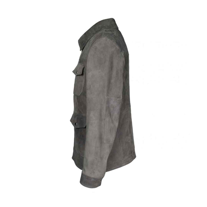 Saint Grey Leather Men's Jacket