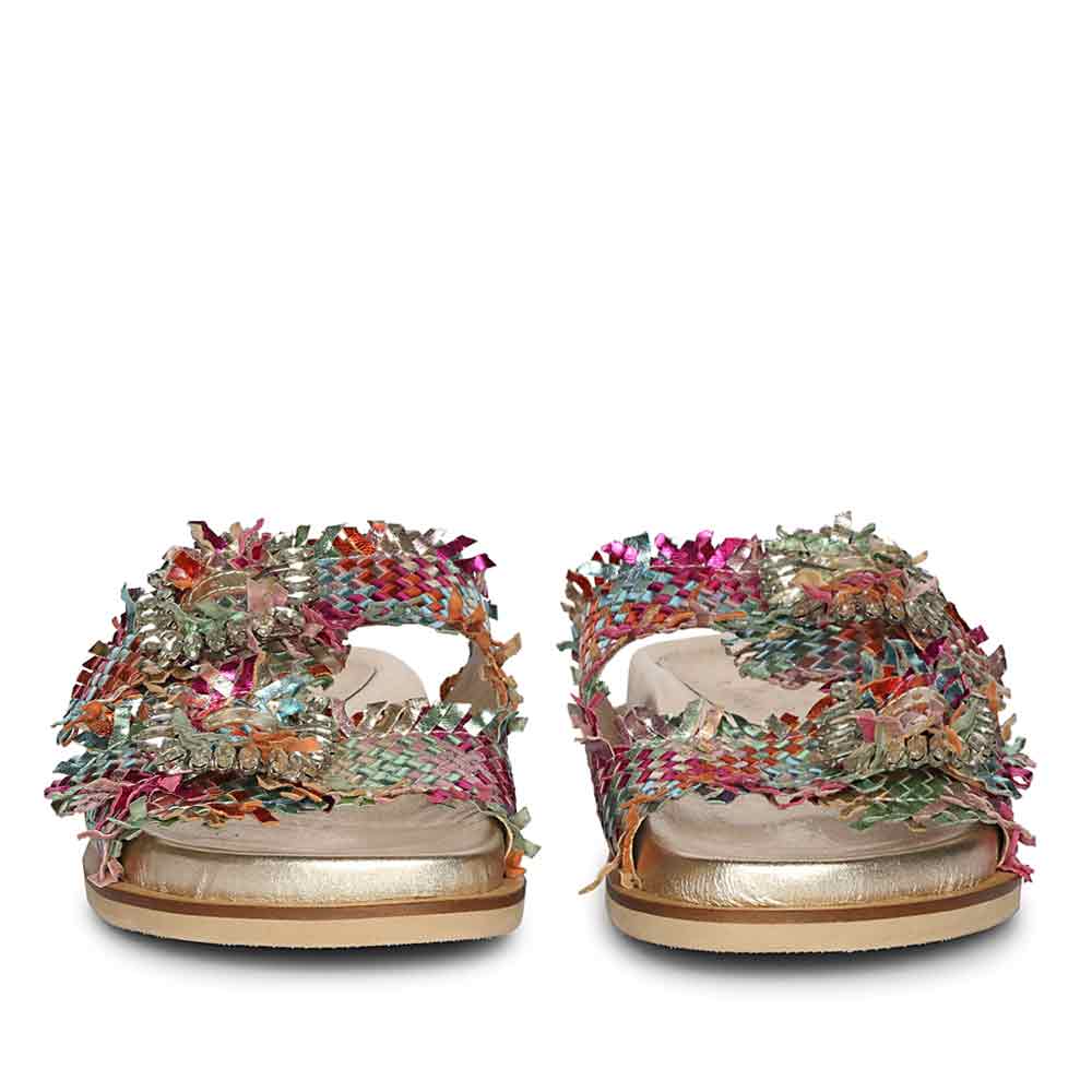 Saint Nuala Diamante Multi Woven Leather Sandals