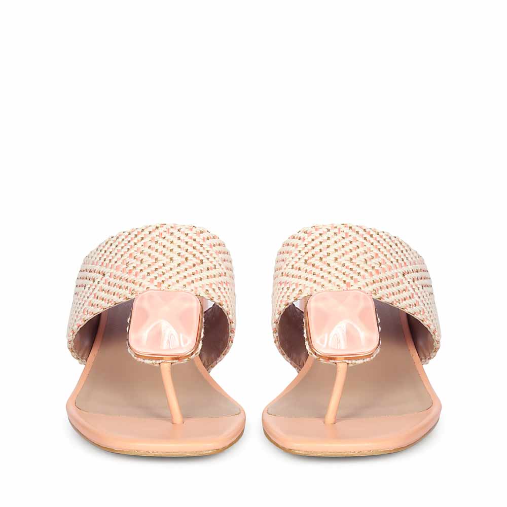 Saint Stevie Raffia Heeled Sandals Pink