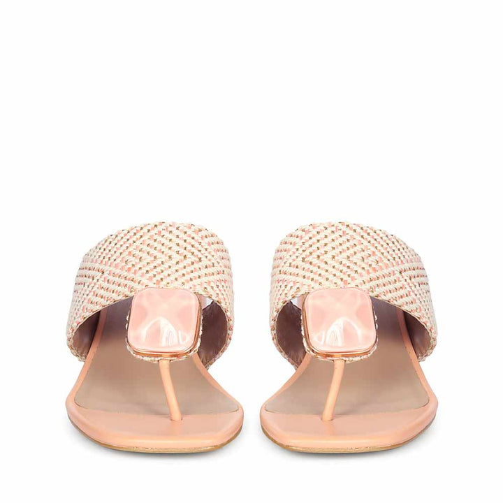 Saint Stevie Raffia Heeled Sandals Pink