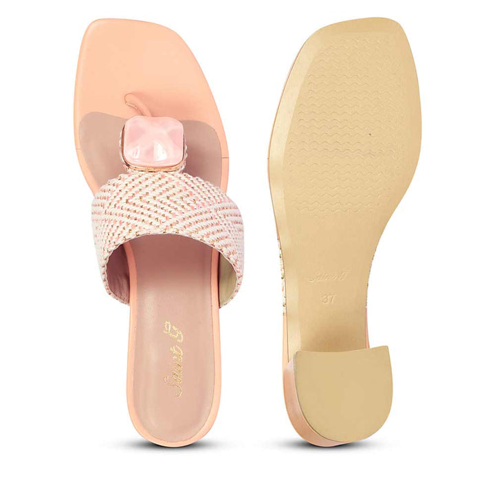 Jeweled Pink Dress Sandals
