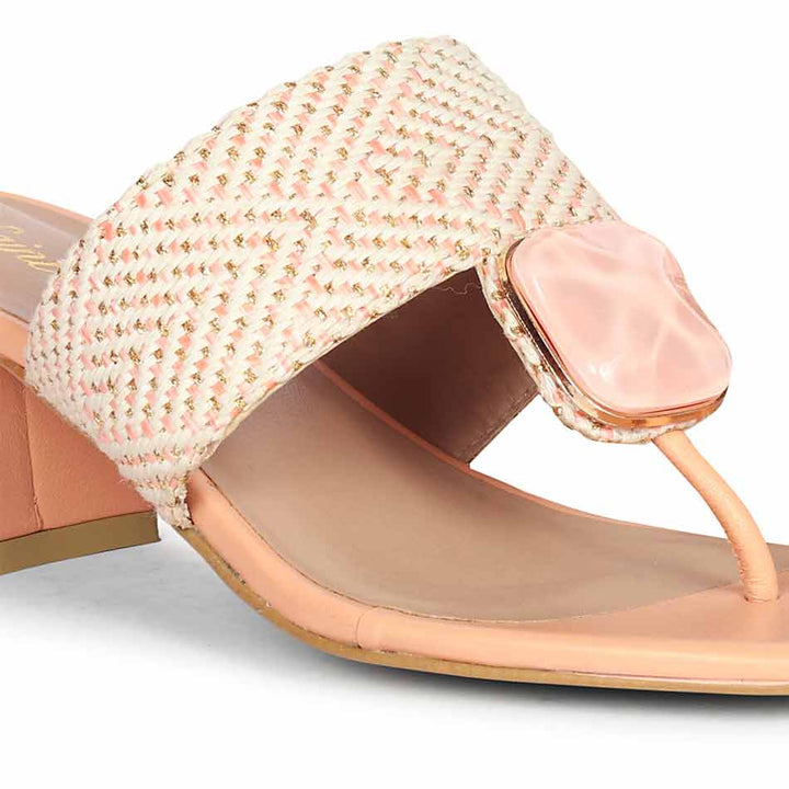 Saint Stevie Stone Accent Pink Heels