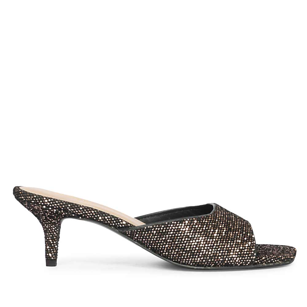 Lorelei Burgundy Glitter Kitten Heels