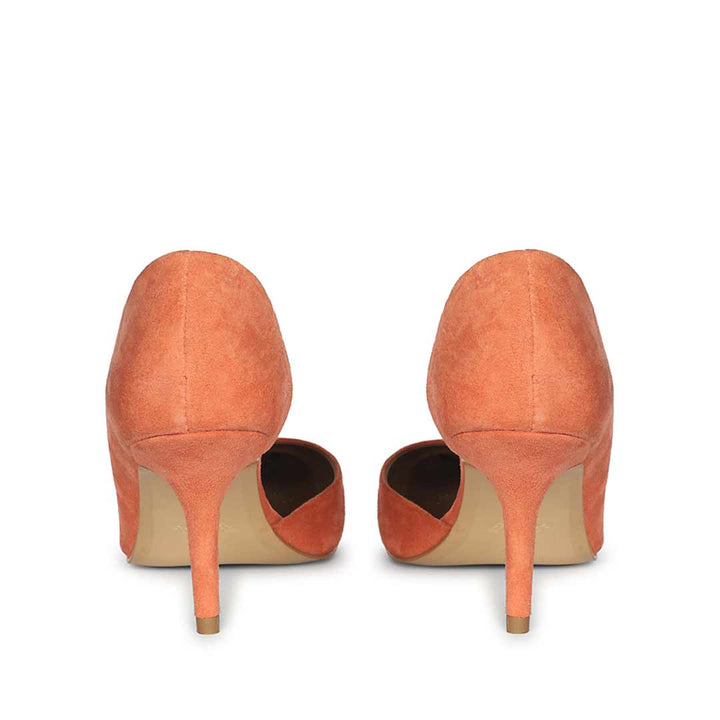 Saint Layla Orange Suede Leather Pumps