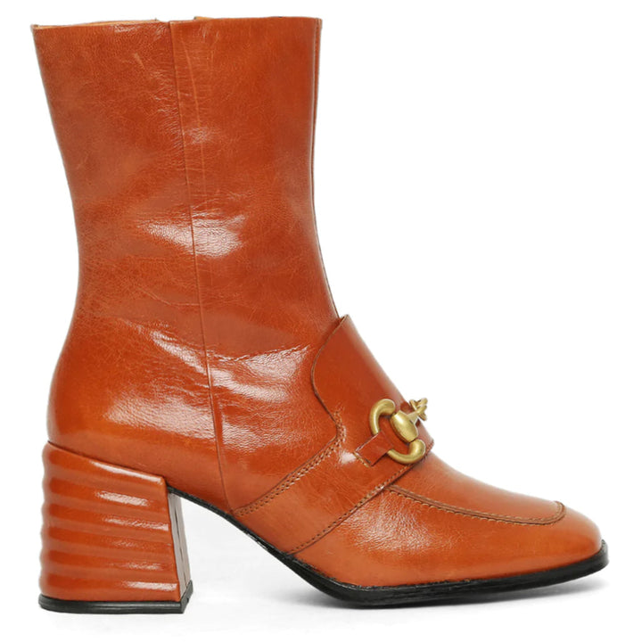 Ambrosia Rust Distressed Leather High Ankle Boots