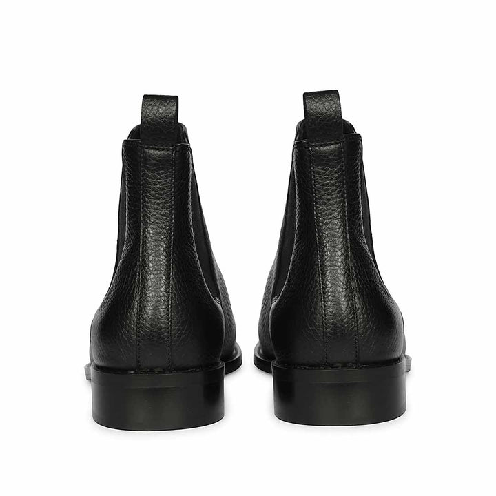Saint Andrés mens chelsea boots black leather uk – back view