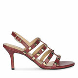 Saint Colette Rockstud Bordo Leather Stilettos