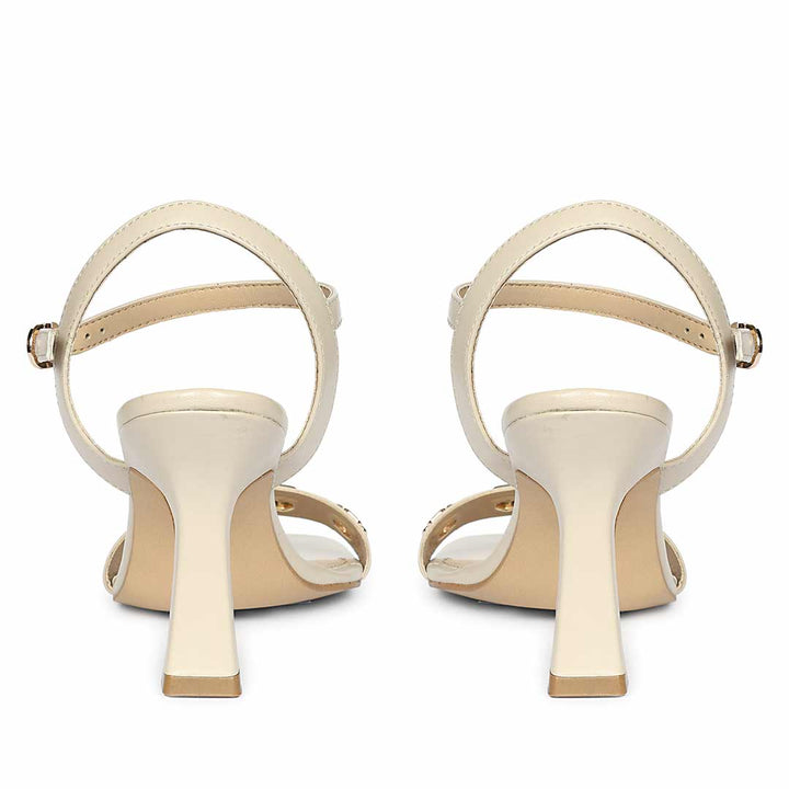 Saint Dahlia stone leather heels, back pair view