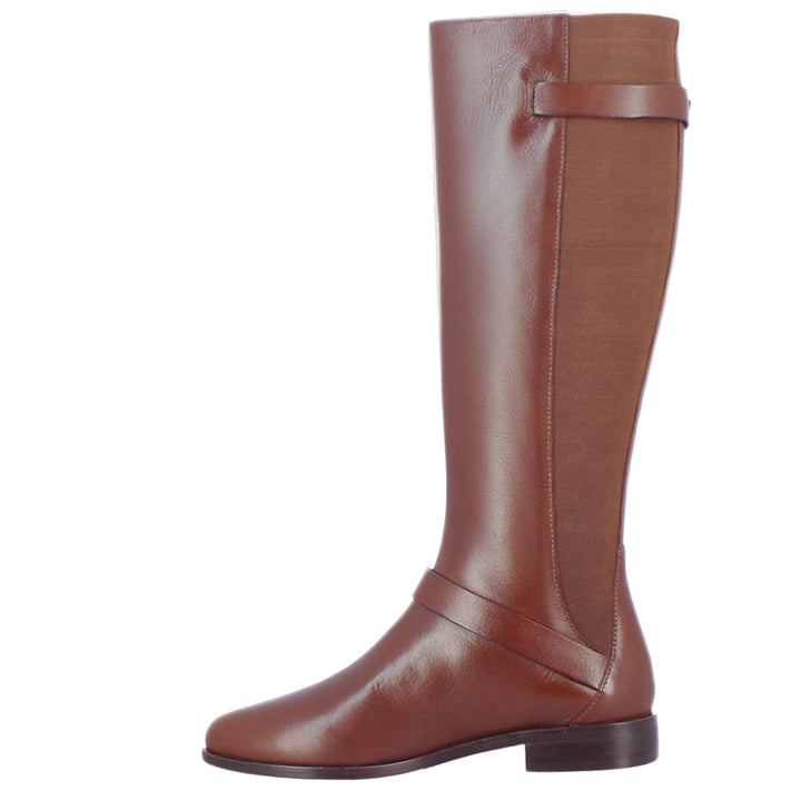 Saint Delores tan knee high boots, alternate side view