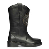 Saint Lilah Black Leather Long Boots