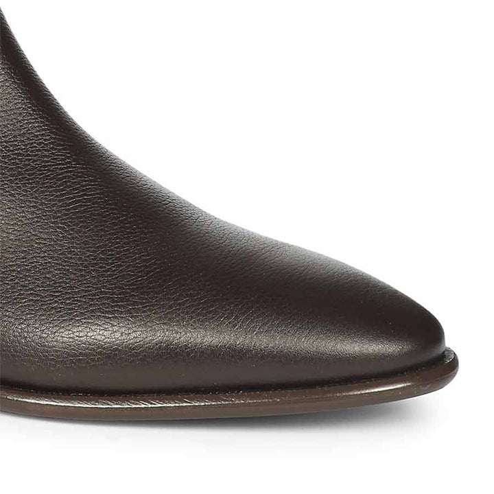 Saint Lucien men's leather chelsea boots uk – closeup detail