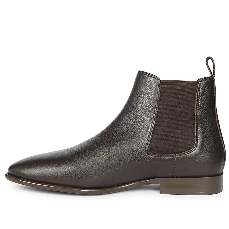 Saint Lucien smart casual chelsea boots men brown leather – right angle shot