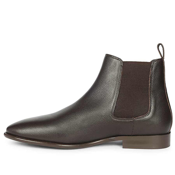 Saint Lucien smart casual chelsea boots men brown leather – right angle shot