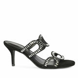 Saint Peyton Mirror Embellished Black Suede Heels