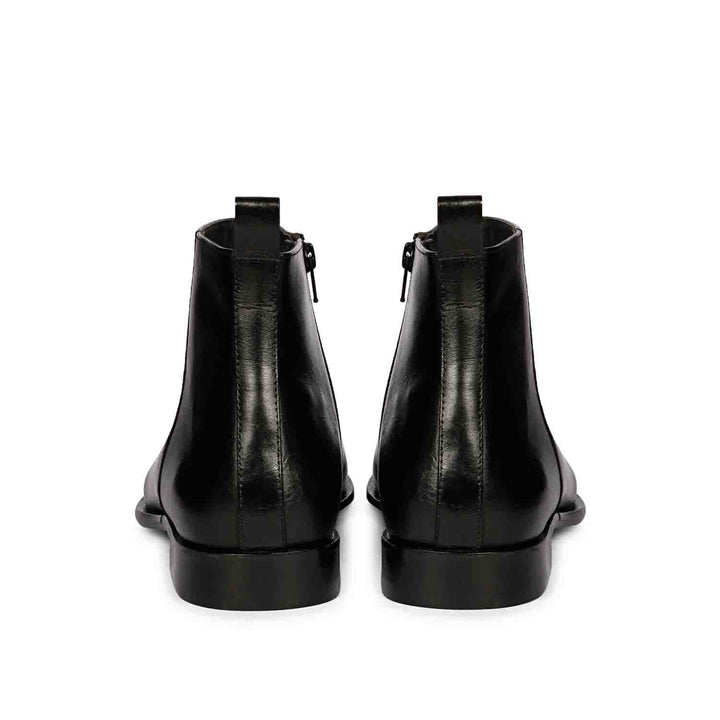 Black Leather Chelsea Boots for Men, Back Pair View - Handcrafted UK