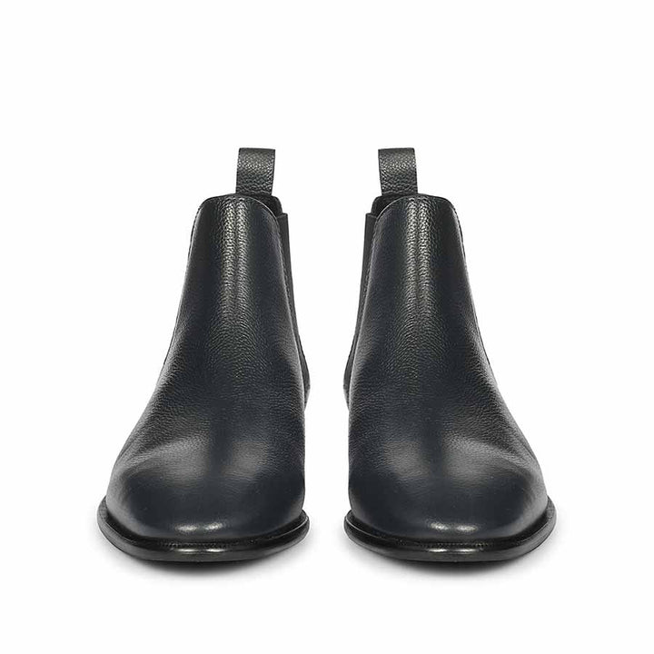 Saint Tomas men's chelsea boots navy leather – paired front profile