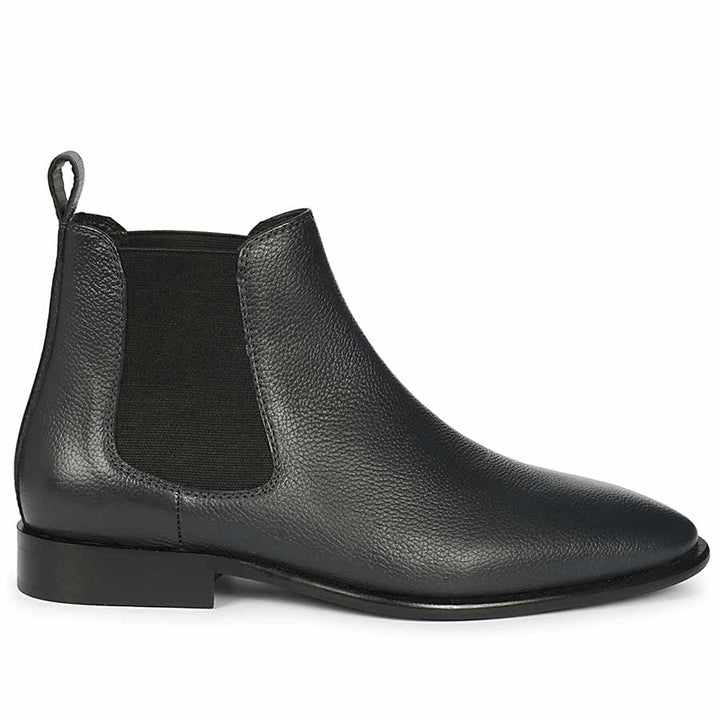 Saint Tomas navy premium leather chelsea boots men – side view