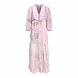 Saint Womens Lilac Marbel Dobby Maxi Dress