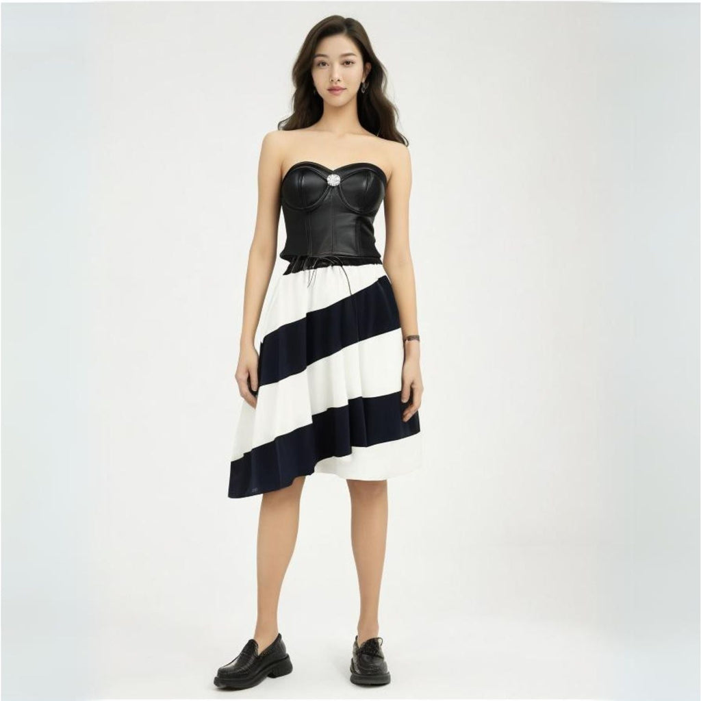 Shop Livia Women Black Leather Bustier Online – SaintG UK