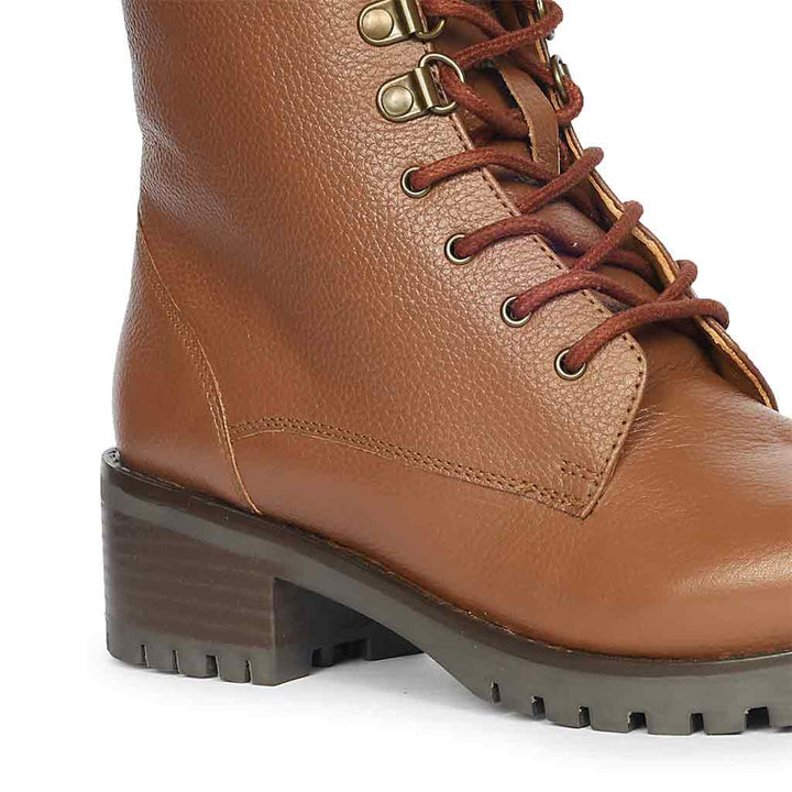 Saint Moira Tan Leather Lace up Ankle Boots