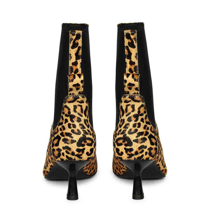 Saint Oriana Leo Print Leather Ankle Boots